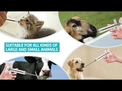 5 ml di siringa veterinaria riutilizzabile in plastica e acciaio con scala precisa per la vaccinazione degli animali